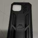 SOiOS for iPhone 13/14/15 Phone Case: for iPhone 16e Protective Cover with Built-in Kickstand | Heavy Duty Military Grade Hard Protection Shock Proof | Durable Dual-Layer Design Black