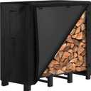 Amagabeli 4ft Firewood Log Rack with Cover Outdoor Heavy Duty Firewood Rack With Weather Resistant 600D Oxford Fabric Cover Indoor Outdoor Wood Racks for Fire Wood Holder