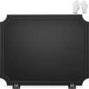 INNO STAGE 24 Inch Fireback for Fireplace- Iron Fireplace Back Plates with Feet, Fireplace Wall Protection, Fireplace Heat Reflect, Black
