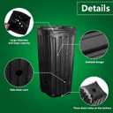 RunNico 50pcs Plastic Deep Plant Nursery Pots,11.8Tall Tree Pots,Black Deep Seedling Container Pots with Drainage Holes for Indoor Outdoor Gardening (3.9" Wx11.8 H)
