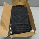 15 Pack 8 "X 30" Non-Slip Carpet Stair Treads for Indoor Wooden Steps, Made of Polyester and Reusable Adhesive, Suitable for Kids Elders and PetsBlack Lines