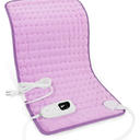 Deepsoon Heating Pad,Electric Heating Pads for Back,Neck,Abdomen,Moist Heating Pad for Shoulder,Knee,Arms,Legs,Dry/Moist Heat & Auto Shut Off,Christmas Gifts for Men and Women,Light Purple,24x12 Inch