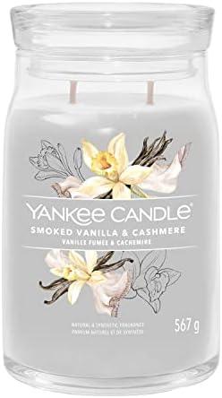 Yankee Candle Signature Scented Candle | Smoked Vanilla & Cashmere Large Jar Candle with Double Wicks | Soy Wax Blend Long Burning Candle | Perfect Gifts for Women
