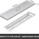 Stanbroil 33" x 9" Stainless Steel Fire Pit Cover Fits 30 x 6 Inches Linear Drop-in Burner Pan
