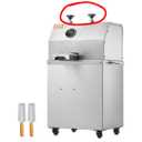 VEVOR Electric Sugar Cane Juicer, 750W Sugarcane Juicer Machine with 661LBS/H High Output, 3 Stainless Steel Rollers, 2.4" Large Inlet, Sugarcane Juice Extractor Squeezer on Wheels for Home/Commercial