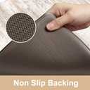 KIMODE Anti Fatigue Kitchen Mats for Floor 2 Piece, Cushioned Abstract Kitchen Rugs,Memory Foam Kitchen Floor Mats, Standing Desk Mats for Laundry, Office, Sink Light Brown Multi 17"x47"+17"x29"