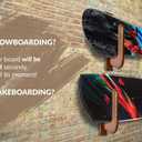 TESLYAR Surfboard Wall Mount Wooden Surfboard Rack for Wall Storage Solid Wood Hooks for Surfboard, Snowboard, Paddle Board & Wakeboard Classic Style