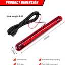 Third Brake Light, 24 LED 12V Car High Mount Stop Lights Third Rear Brake Lamp Assembly, Universal Waterproof Tail Lamp High Level Back Braking Light for Cars SUVs Trucks, Red