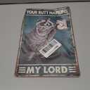 Your Butt Napkins My Lord 8x12 Inch Metal Tin Sign Vintage Home Office Poster Bar Pub Cafe Decorative Plaque Home Decor Poster Arts, White