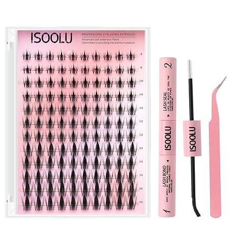 Fairy Lash Clusters Manga Individual Lashes C Curl Wispy Eyelash Clusters WideSpan Eyelash Extension Kit with Lash Bond and Seal Wet-Look Spiky Cluster Lashes (Fairy Kit)