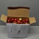 Soulchen 36 Pcs Christmas Balls Ornaments Set 3.15''/2.36''/1.57''/Red & Gold Christmas Tree Decorations Ball Ornaments Bulk Glitter Xmas Luxury Hanging Decor Xmas Holiday Party Decor