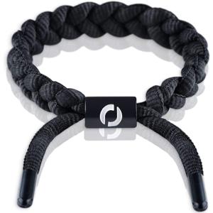 Adjustable Paracord Bracelet Made of Durable Waterproof Rope | Stylish Accessory For Men | 7 colors | Fits Any 6-8.5" Wrist Size (1-Black)