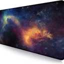 Large Extended Gaming Mouse Pad with Stitched Edges, Non-Slip Waterproof Rubber Base Mouse Pad for Office, Computer, Keyboard, Laptop and Home Desk Pad 35.4 x 15.7 x 0.12 Inch (Starry Sky)