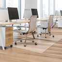 Vicwe Office Chair Mat for Hardwood Floor, 2 PCS, 30 x 48 inches Fully Transparent Desk Hard Floor Chair Mat Protector, Easy Glide, Flat Without Curling, Rectangle (Clear)