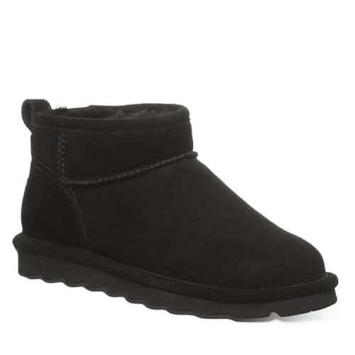 BEARPAW Women's Shorty Black Size 11 | Women's Ankle Boot | Women's Slip On Boot | Comfortable Winter Boot