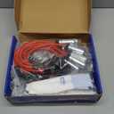 Set of 8 Round Ignition Coils UF262+ 41-962Spark Plugs+ 748UU 8mm Spark Plug Wires for Chevy Avalanche Express Tahoe Silverado Suburban 1500 2500 3500/GMC OEM# D585 (UF262 black +748UU+41-962)