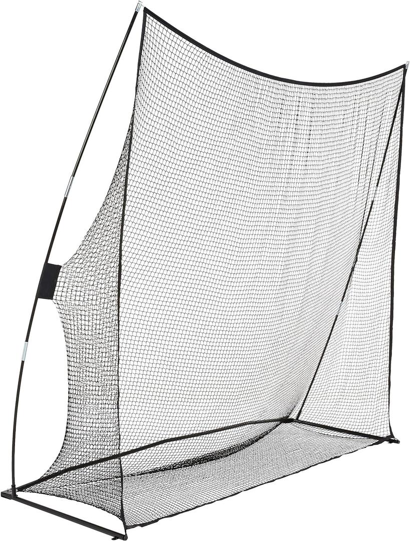 Amazon Basics Portable Golf Practice Hitting Net for Indoor/Outdoor Swing Training, Quick Setup, 8 Feet x 8 Feet, Black