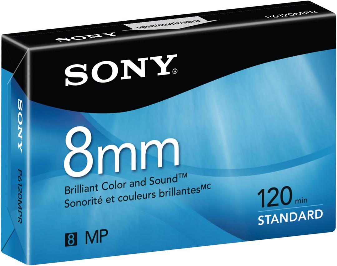 Sony Standard Grade 8mm Camcorder Videotape Cassette, 120 Minutes
