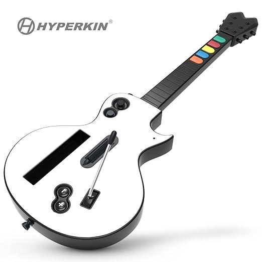 Hyperkin - Hyper Strummer - Wireless Wii Guitar Controller with Strap - Compatible with Guitar Hero and Rock Band Games (EXCLUDING: Rock Band 1)