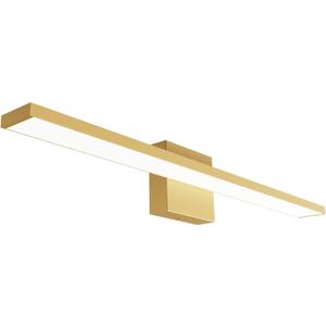 Ralbay 24inch Modern Gold Bathroom Vanity Light 20W Frosted Aluminum Modern LED Gold Bathroom Light Fixtures White Light 6000K