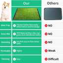 Dog Grass Pad with Tray,40''X27.5''Large Artificial Turf Grass Potty,XL Reusable 3-Layer Dogs Pee Potty Grass Pads, Easy to Clean Portable Dog Litter Box for Indoor/Outdoor Potty Training Toilet
