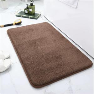 Anti-Slip Floor Mat Bathroom Wet Area Door Shower Mat Multi-Purpose Kitchen Carpet(Brown,40 * 60cm) (1" x 1" (Square))