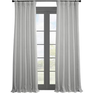 HPD Half Price Drapes - Faux Linen Curtains for Living Room (1 Panel) - 50W X 96L - Textured Room Darkening Curtains for Bedroom 96 Inches Long - Drapes for Home Decor, Oyster