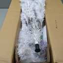 6 ft. White Iridescent Tinsel Artificial Christmas Tree with 792 Branch Tips