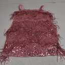 Madam Uniq Women Tassel Formal Dress Strap Sequin Mini Elegant Evening Prom Party Club Dance Gown 2XL