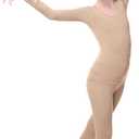 Lovdaswi Girls Thermal Sets Tops & Pants Children Base Layer for Dance (Large, Nude)