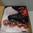 Inline Skates for Kids and Adult, Adjustable Fun Illuminating Skates for Girls, Boys, Women and Men Outdoor and Indoor, Beginners (Large-Youth & Adult, red)