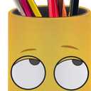Eye Pen Holder Pencil Organizer Cute Pencil Cup Desk Decor Makeup Brush Holder PU Multifunctional Office Suppliesfor Home Classroom School