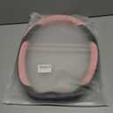 INEBIZ Universal Car Steering Wheel Cover Microfiber Leather Viscose Multi-Element Stitching (Black&Pink, D)