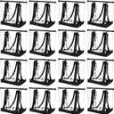 Silkfly Clear Tote Bags Bulk, PVC Shoulder Handbag, Security Approved See Through Bag with Zipper Closure for Work (Black)