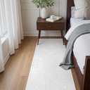 Uphome Long Runners for Hallways, 2'6x10 Washable Boho Bedroom Runner Rug Non Slip, Modern Soft Entryway Runner Rugs Low Pile, Non Shedding Floor Carpet Runner for Hallway Kitchen, Light Grey