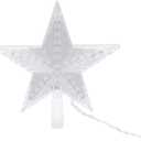 Uonlytech Christmas Tree Star Topper Light LED Tree Top Star Ornament Home Decoration with US Plug (Warm White) (Size 2)