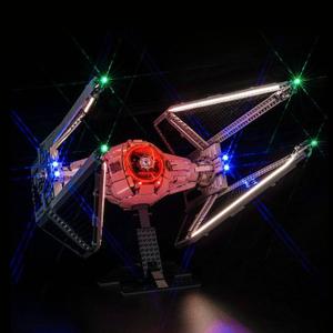 LocoLee Updated Light Kit Compatible with Lego TIE Interceptor (No Models Only Light) Creative Lighting Set Accessories Compatible with Lego 75382 TIE Interceptor Set (Standard Version Light Kit)