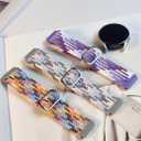 Mirenzoa 6 Pack Braided Stretchy Solo Loop Compatible with Apple Watch 46mm 45mm 44mm 41mm 40mm for Women Men Adjustable Magnetic Nylon Lightweight Elastic Strap for iWatch Ultra 2 SE Series 10 9 8 7 6 5 4