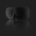 ALASKA BEAR Sleep Mask 2 Straps, Deep Concave Molded Foam Mask with Convex Eye Cups and Light Blocking Nose Contour, Two Adjustable Elastic Bands Stay on Head w/o Slipping, Black