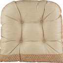 Klear Vu Gripper Overstuffed Universal Non-Slip Dining Chair Cushions for Kitchen Decor or Office Use, U-Shaped Skid-Proof Seat Pad, 15x15 Inches, 4 Count (Pack of 1), Ditzy Dot Natural