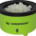 Surebonder Mini Hot Glue Skillet, 3-inch Diameter, 0.75-inch Depth, Dip Crafts Directly Into Pot of Hot Glue, Floral, Wreaths, Jewelry, Green