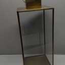 HD Designs Glass Lanter Gold - 21 in