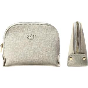 2 x Small Makeup Bag For Purse - Elegant & Compact Cosmetic Pouch For On-The-Go Beauty - Travel Essentials (Gray)