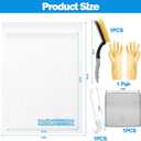 XANGNIER 9 Pack Oven Rack Cleaning Bags Kit with Brush,No Cleaner Included,Simple to Use,No Messy Hands Reusable Leakproof Soaking Cleaner Bags for Removable Metal Rack,BBQ Grills,Grill Grate
