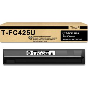 Compatible T-FC425U Toner Cartridge 1-Pack Black Replacement for Toshiba T-FC425U-K Toner Cartridge for E-Studio FC-2520AC 2525AC 2020AC 3025AC 3525ACG 4525AC 5525AC 6525AC Series Printer