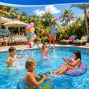 2 Pack Kids Pool Float with Water Gun, Inflatable Swim Ring Pool Toys for Kids Ages 3-12, Dinosaur & Mermaid Squirt Gun Floaties for Pool Party, Beach, Backyard Water Fight Summer Toy