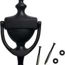 QCAA Solid Brass Door Knocker, 7", US10B ORB Oil Rubbed Bronze, Made in Taiwan, 1 Pack