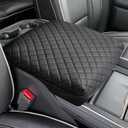 JOYTUTUS Center Console Cover Compatible with 2019-2025 2026 Ram 1500 2500 3500, Leather Arm Rest Armrest Cover for Car, Durable Middle Console Cover Lid, Car Arm Rest Cover Pad Cushion Replacement