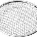 Stainless Steel Filter Tray Round Mesh Basket for Frying and Grilling, Oil Draining Strainer Cooking Accessory, Efficient Drainage and Even Heat Distribution for Kitchen Use(18cm)