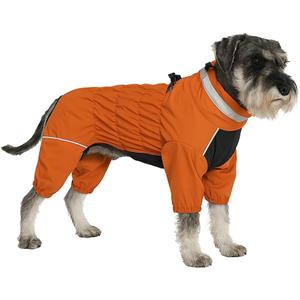 Winter Waterproof Dog Snowsuit  Full Body Outdoor Jacket with Leash Ring, Fleece Lining, Windproof Reflective 4-Leg Dog Coat for Small to Large Dogs Mustard Yellow XL (XL (Back Length 17.5"))